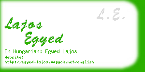 lajos egyed business card